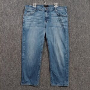7 For All Mankind Jeans Mens 40x27 Blue Austyn Luxe Performance Straight Fit